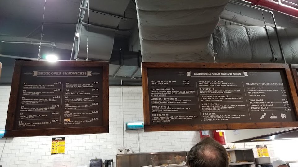 Counter menu featuring coffee, smoothie, and juice
